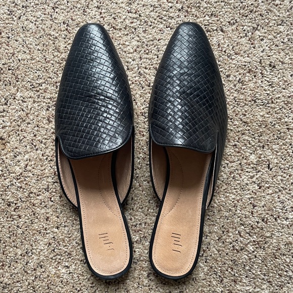 J. Jill Textured Leather Mules 10 Black - Picture 3 of 10